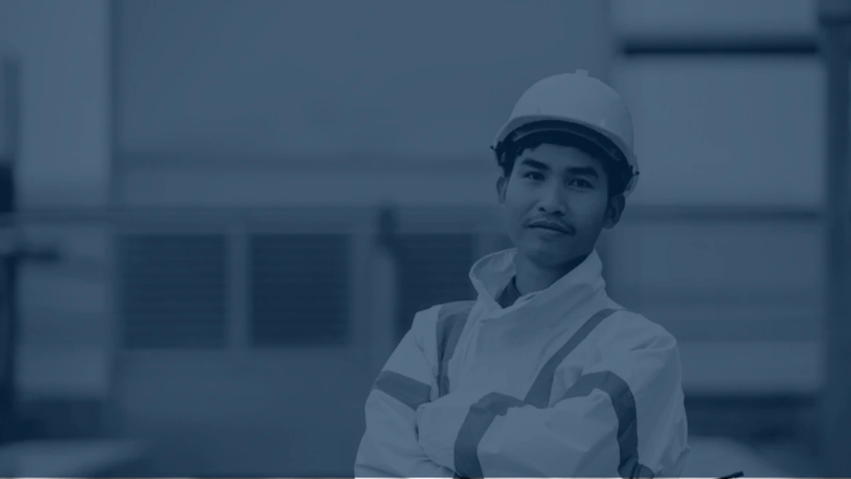 Engineer in safety gear following AS/NZS 3008.1.1:2025 standards